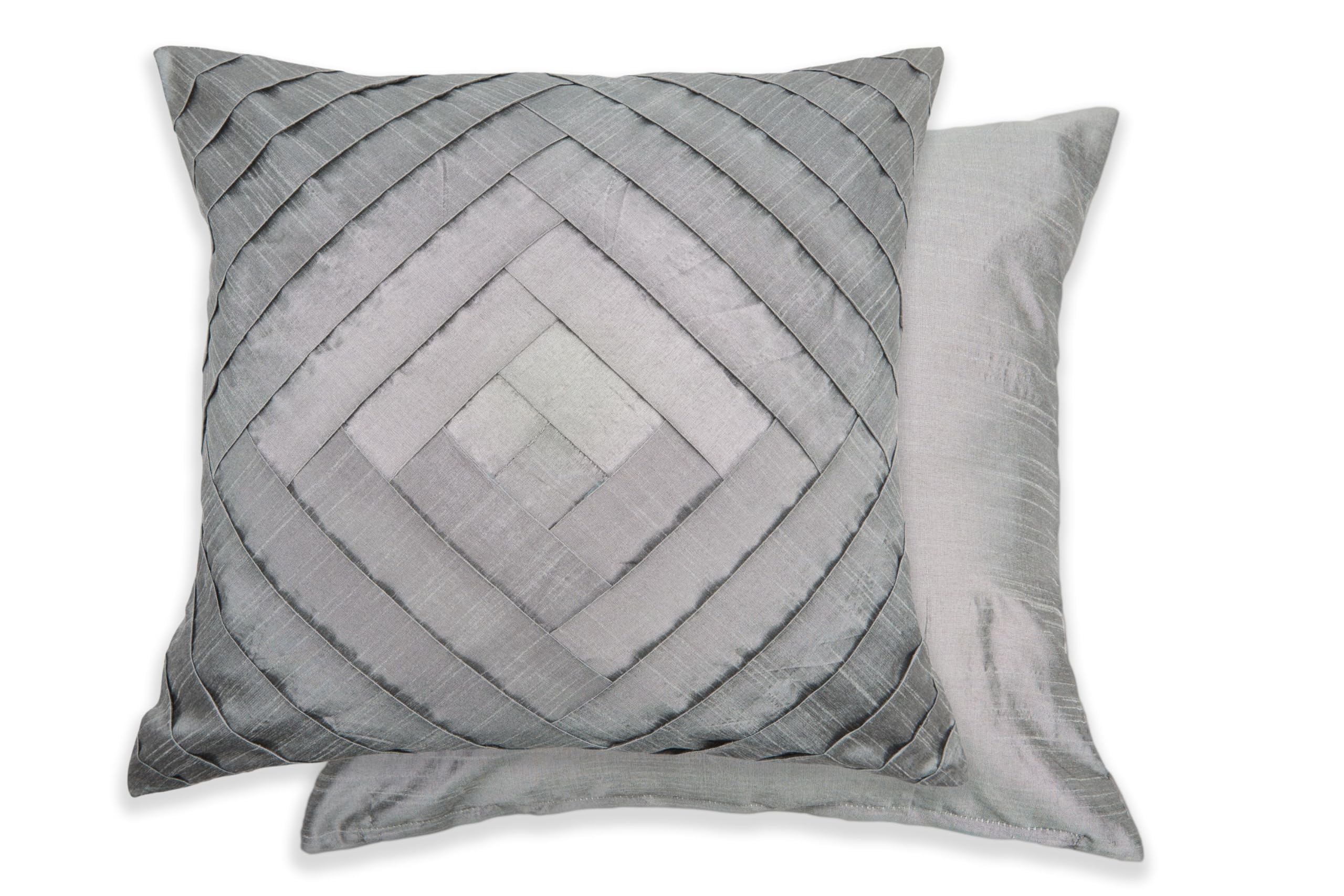 Emma Barclay Serenity - Pleated Cushion Cover in Grey - 17x17 (43x43cm)