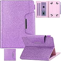 Vista 11 de Funda universal para tablet de 7.0 pulgadas, piel sintética, con soporte de visión multiángulo, ranuras para tarjetas para Samsung Galaxy Tab A 7.0