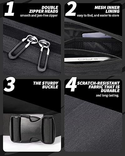 Miniatura 6 de Riñoneras para hombres, bolsas cruzadas para mujer, cintura de moda, entrenamiento al aire libre, viajes, casual, bolsa de hombro para correr,