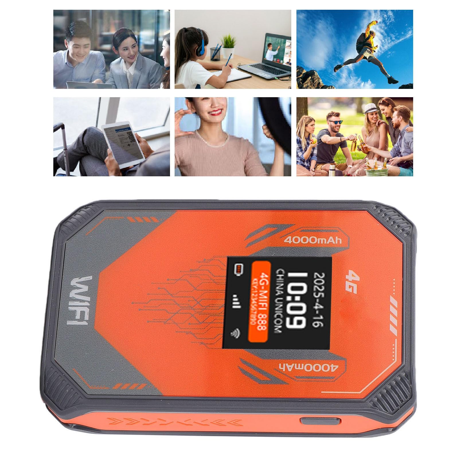 4G Mobile WiFi Router 4000mAh Battery | Supporto multi dispositivo, configurazione semplice, display LCD, adatto ai viaggi