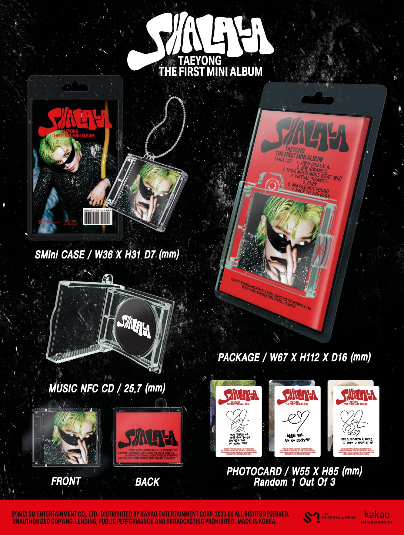 Amazon.com: NCT Taeyong SHALALA 1st Mini Album SMini Version Case+