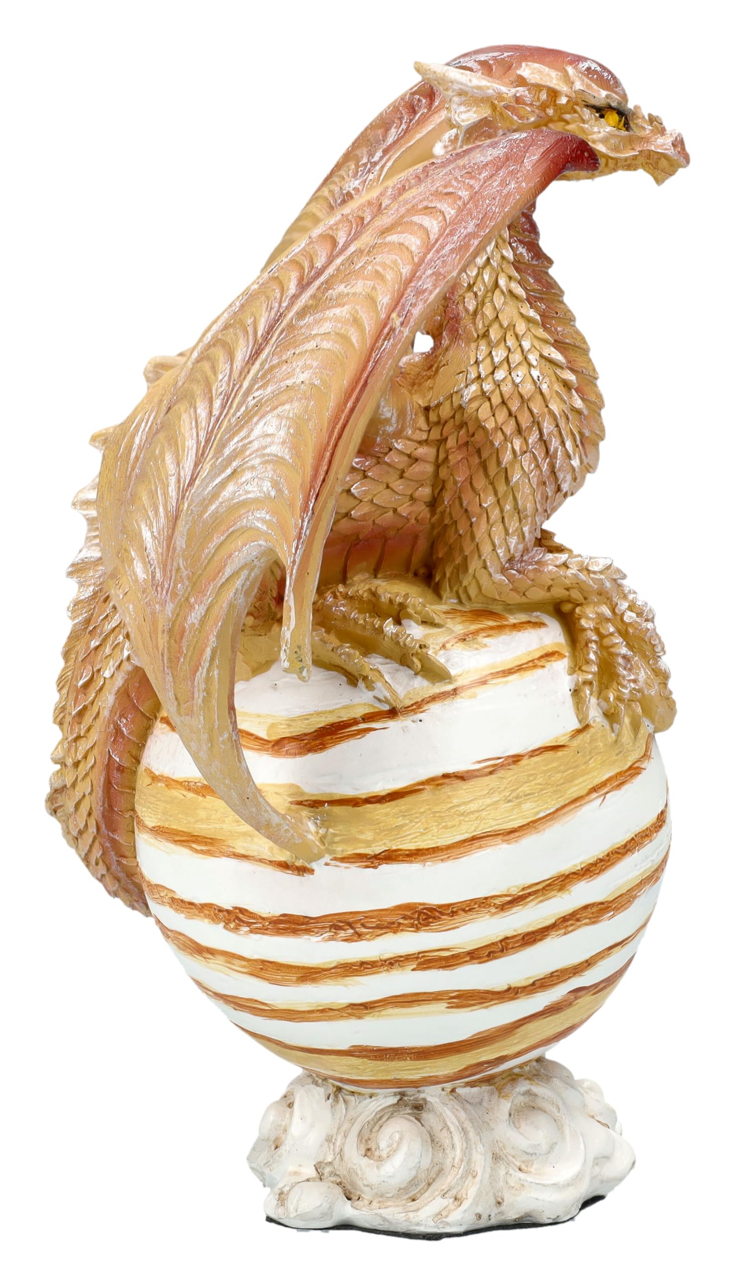 Figuren Shop GmbH Drachenfigur Planet Jupiter – Fantasy Dekofigur mit Drache, 14,5 cm Höhe