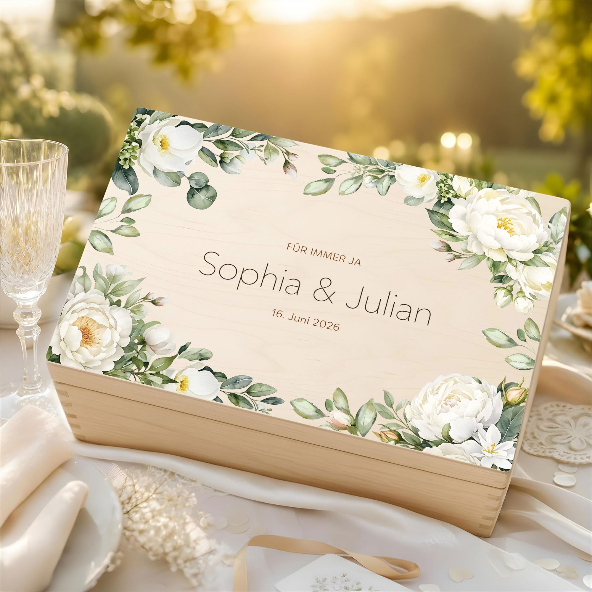 Little Deco personalisierte Erinnerungskiste, Erinnerungsbox, Hochzeit