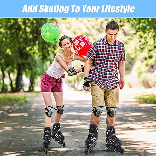 Miniatura 7 de Patines en línea ajustables para mujeres y hombres, patines para adultos, mujeres y hombres con ruedas grandes, patines para mujer para jóvenes,