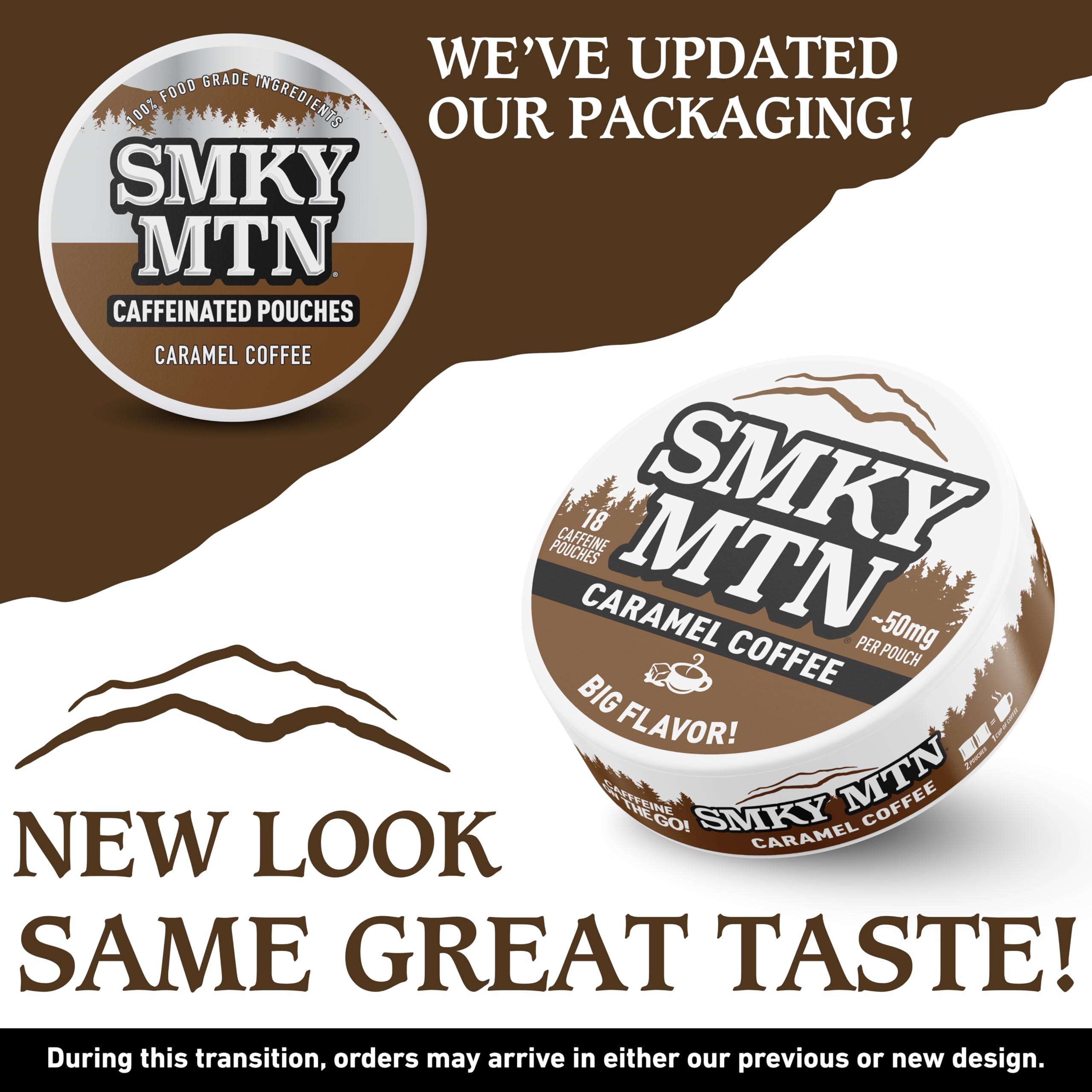 Amazon.com: SMOKEY MOUNTAIN Caffeinated Pouches - Caramel Coffee - Tobacco  Free and Nicotine Free