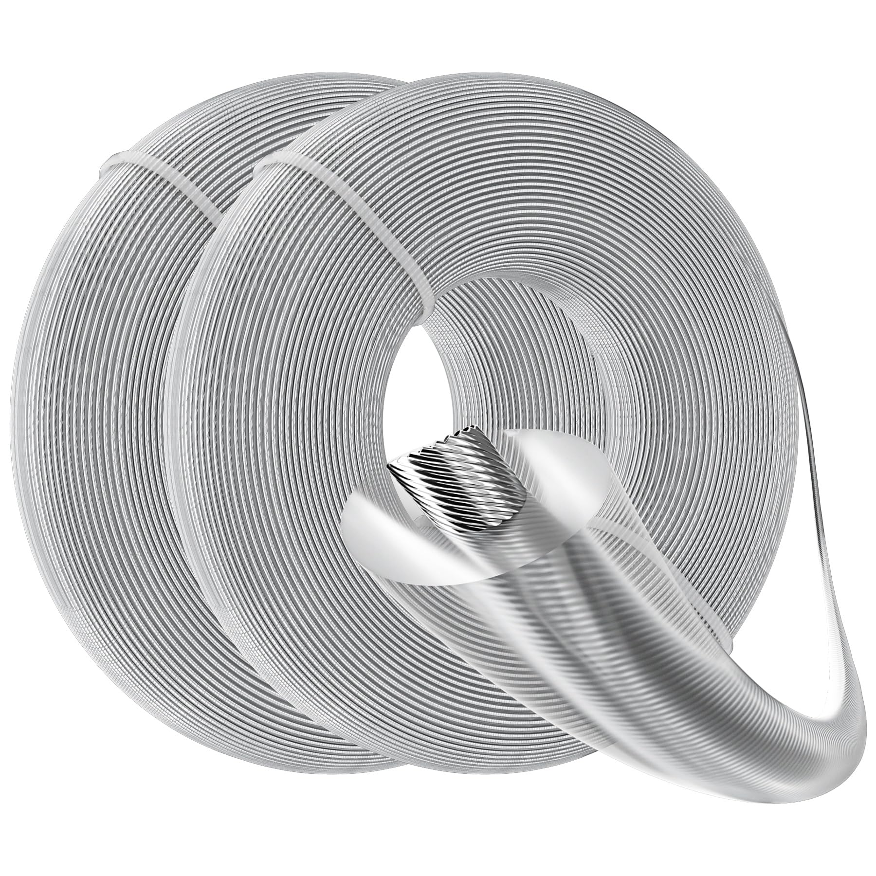 Forever Speed Hilo de Desbrozadora 2.4mm x 50mx2, Acero Universal Reforzado, Resistente al Desgaste Recycled Claim Standard 100