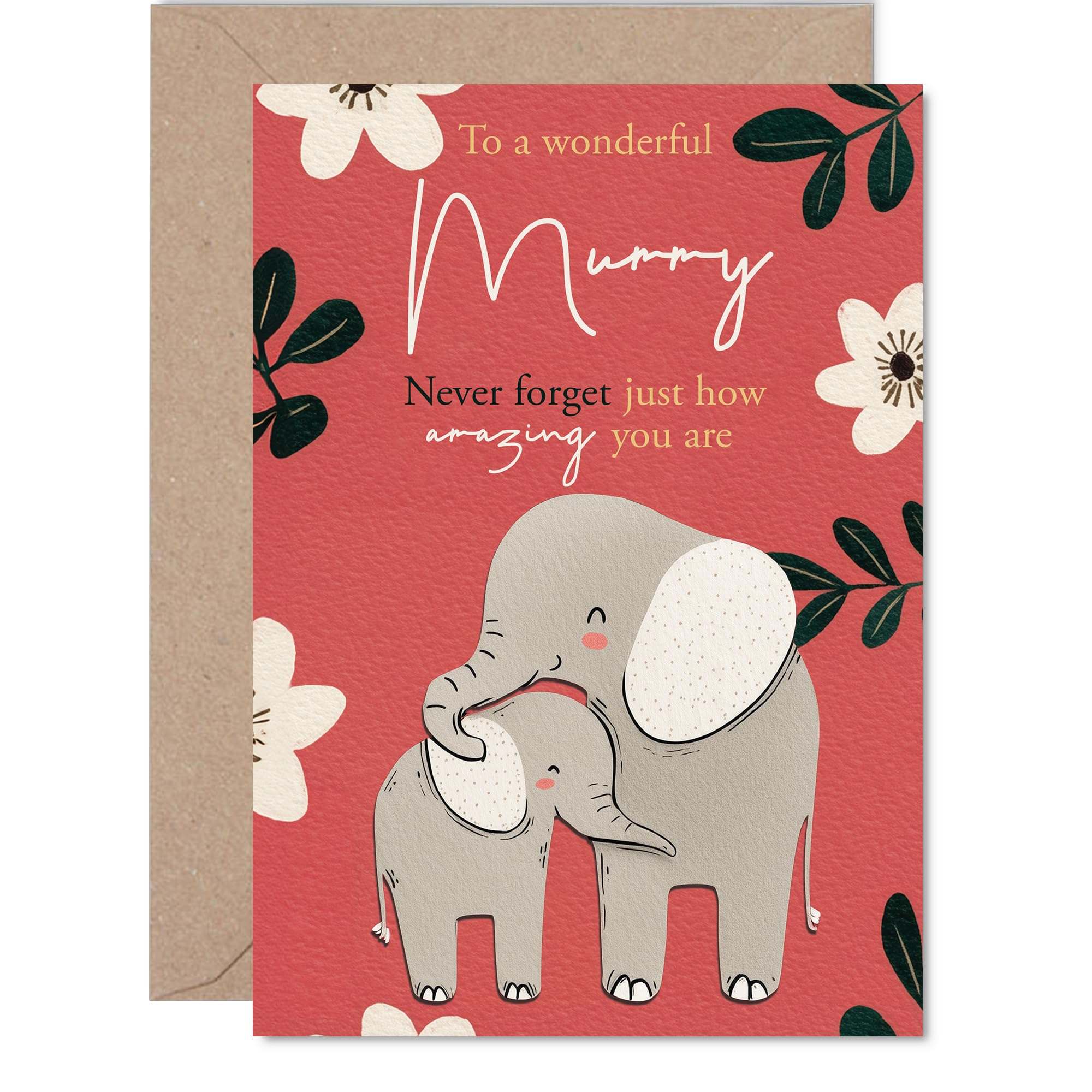 Mummy Birthday Card - Never Forget - Happy Birthday Card for Mummy from Son Daughter, A5 Mother's Day Greeting Cards