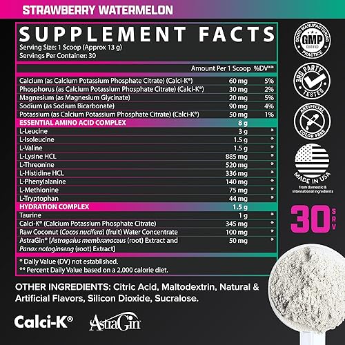 Vista 42 de Nutrex Research EAA Hydration EAAs + BCAA Powder Recuperación muscular, fuerza, construcción muscular, resistencia 8G aminoácidos esenciales +