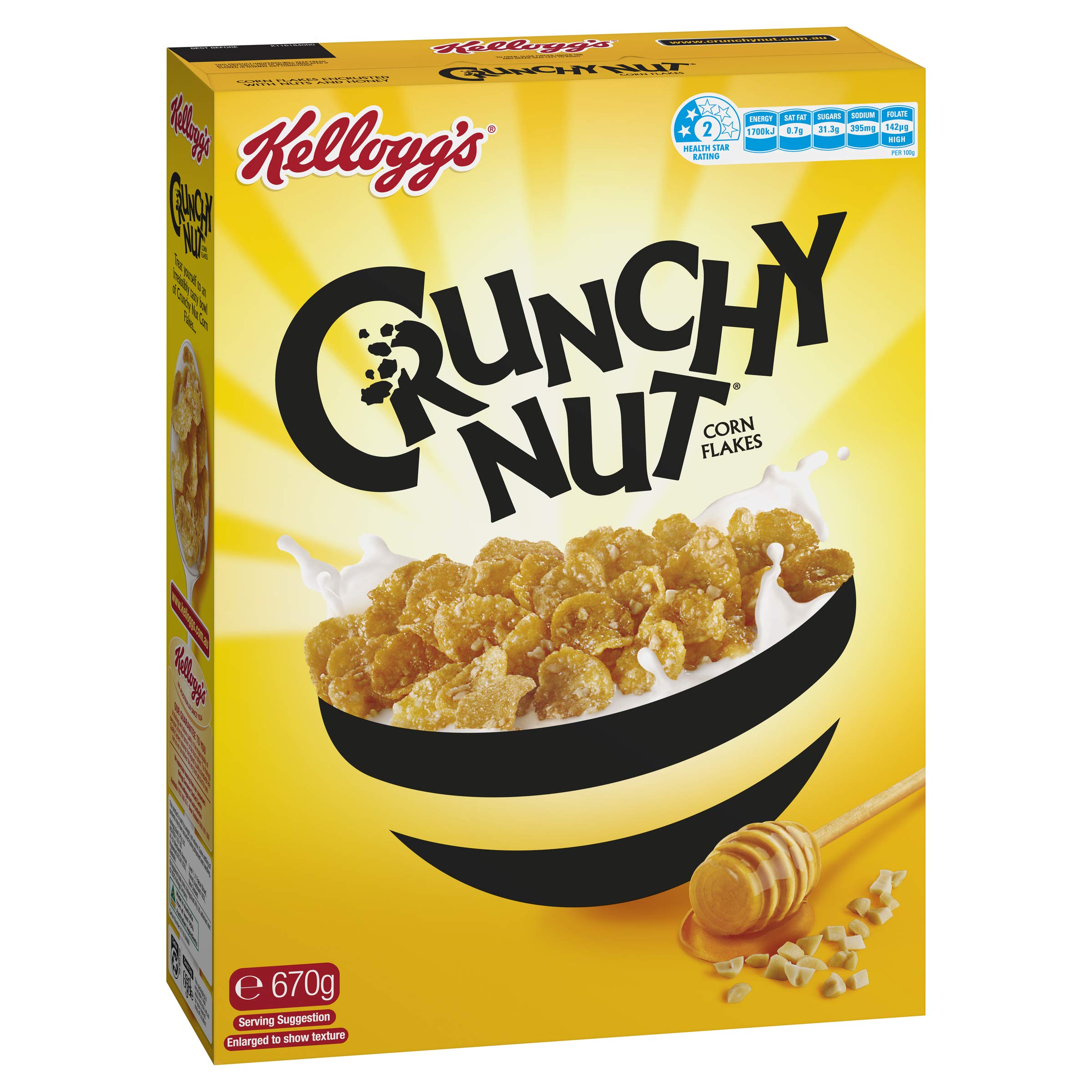 Amazon.co.jp: Kelloggsカリカリナッツコーンフレーク670gm : 食品