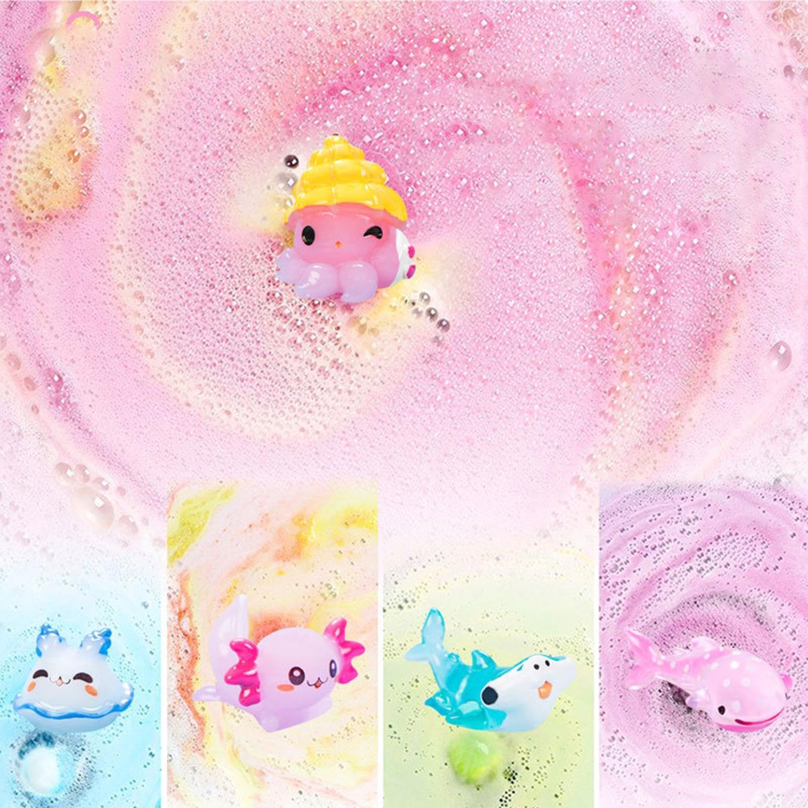 Baños de Burbujas para Niños Set Submarino de 12 Piezas con Animales | Bolas y Juguetes de Bañera para Niños para Pequeños en Piscina, Playa, Parque Acuático, Hogar y Viajes