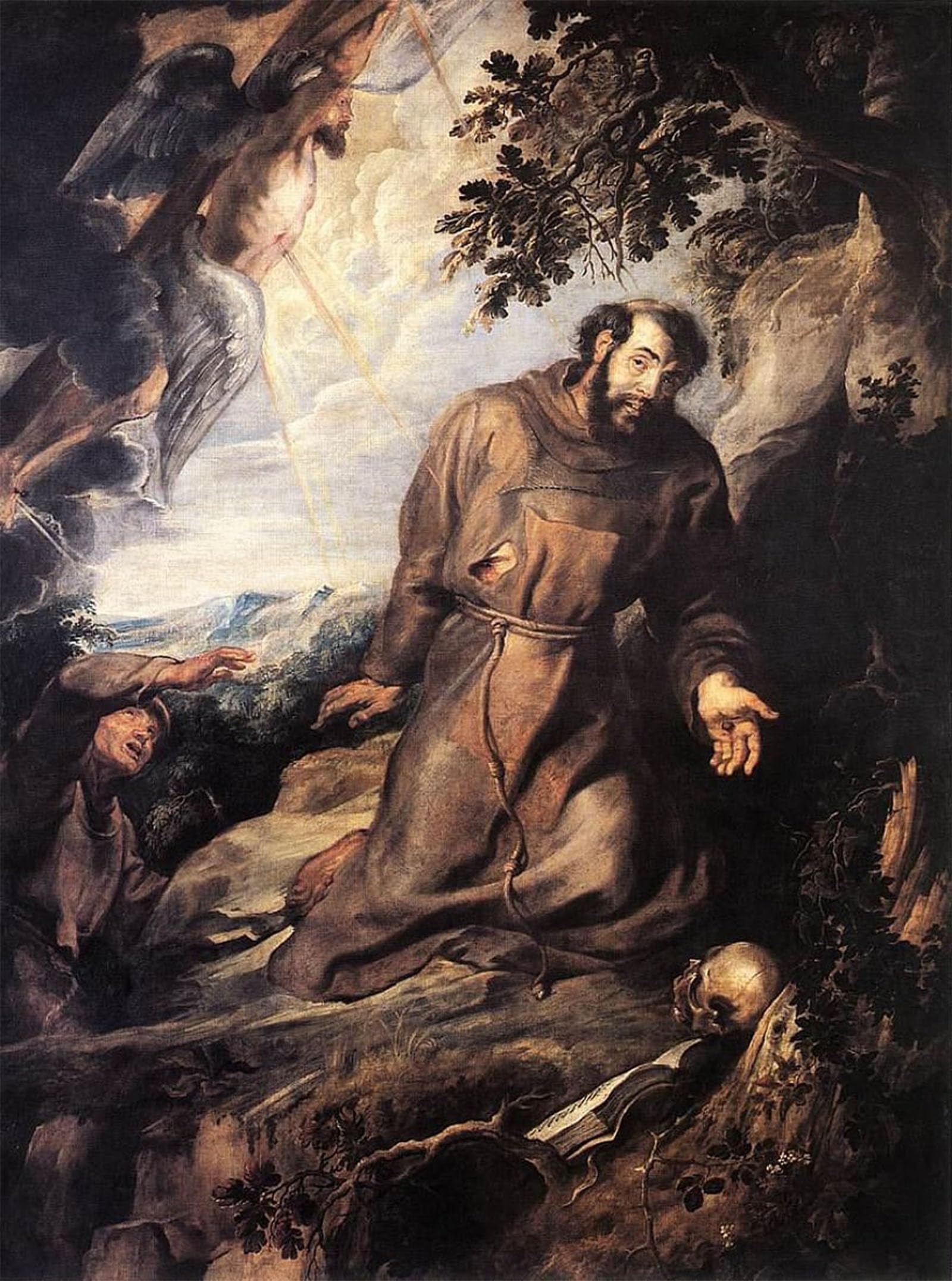 POSTERIIk Vintage Print Pop Art Landscape Artwork St of Assisi Receiving the Stigmata by Peter Paul Rubens Art Prints for Office Home Decor 60x90cm
