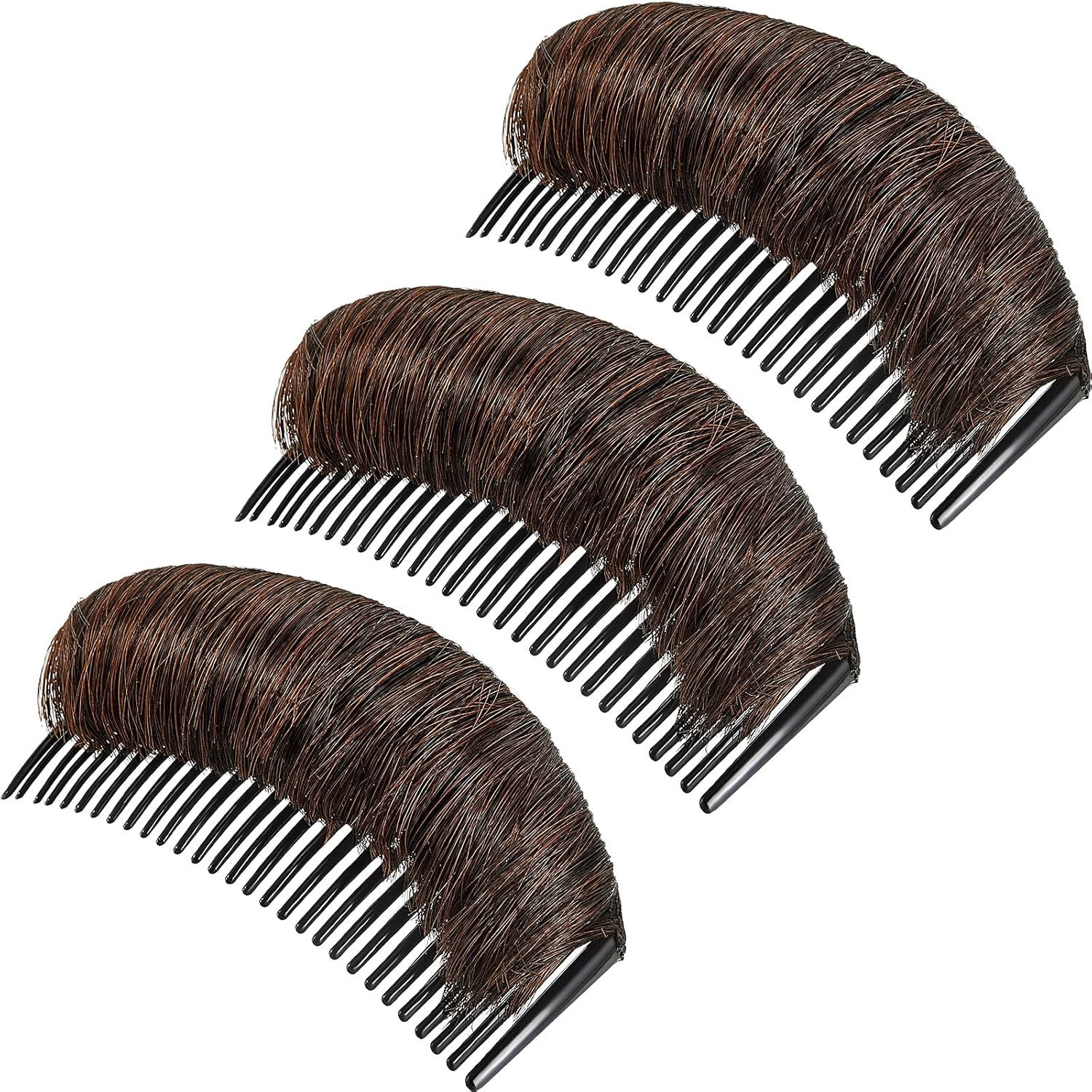 3 Pieces Hair Bun Invisible False Hair Clip, Hair Base Bump Fluffy Hair Pad Styling Insert Tool Volume Fluffy Princess Styling Increased Hair Pad for Women Girls (Light Brown) : Beauty & Personal Care