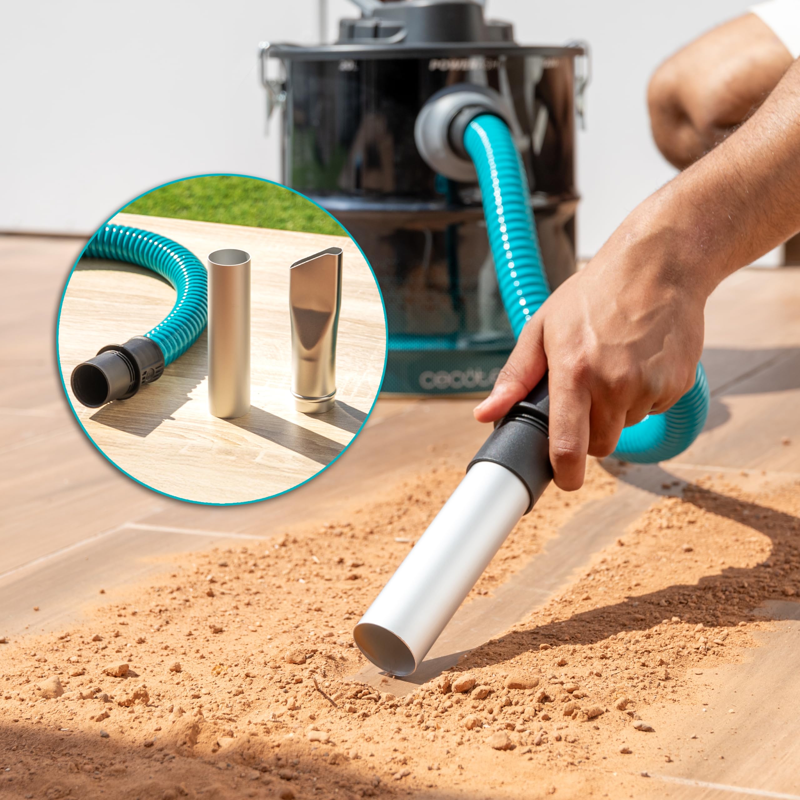Cecotec Aspirador de Cenizas de 20L Conga Ash 4000 Home. 1200W de Potencia, Poder de Succión 18kPa, Tubo con Recubrimiento Metálico, Filtro con Malla Metálica, Boquilla de 38mm