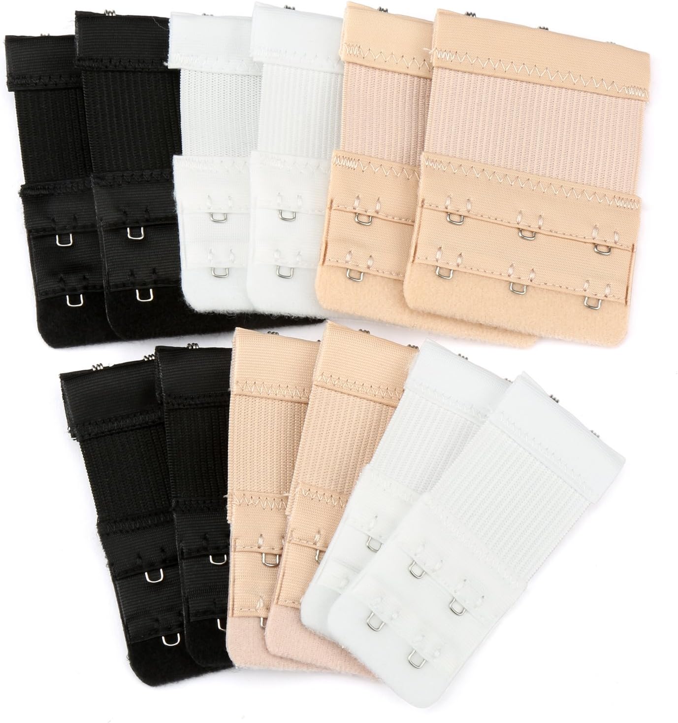 12 Stück BH Verlängerung Verschluss für Damen, Bra Extender Strap