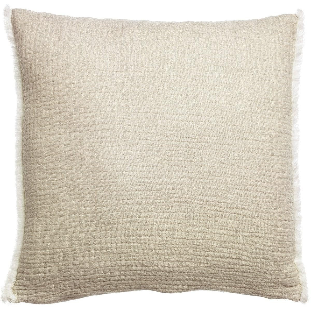 Dekokissen Bezug Aus Baumwolle Und Recycelter Baumwolle, Weich Komfortabel Stilvoll, Sofakissen Zierkissen Wohnzimmer Schlafzimmer, Natural, 45.45 cm, Mit Unsichtbarem Reißverschluss