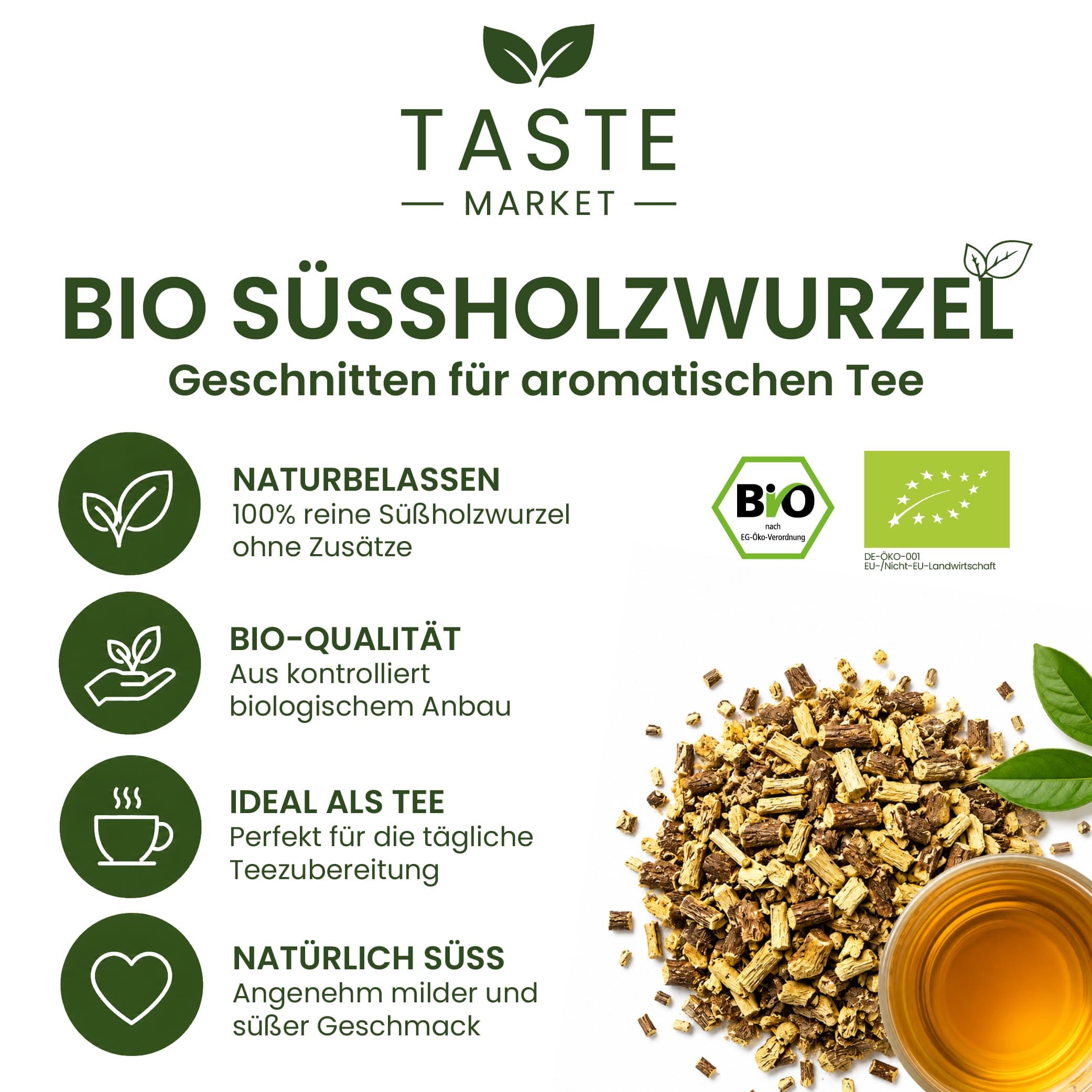 5 kg BIO Süßholzwurzel GRÖSSENAUSWAHL | geschnitten & getrocknet | Süßholzwurzel Tee