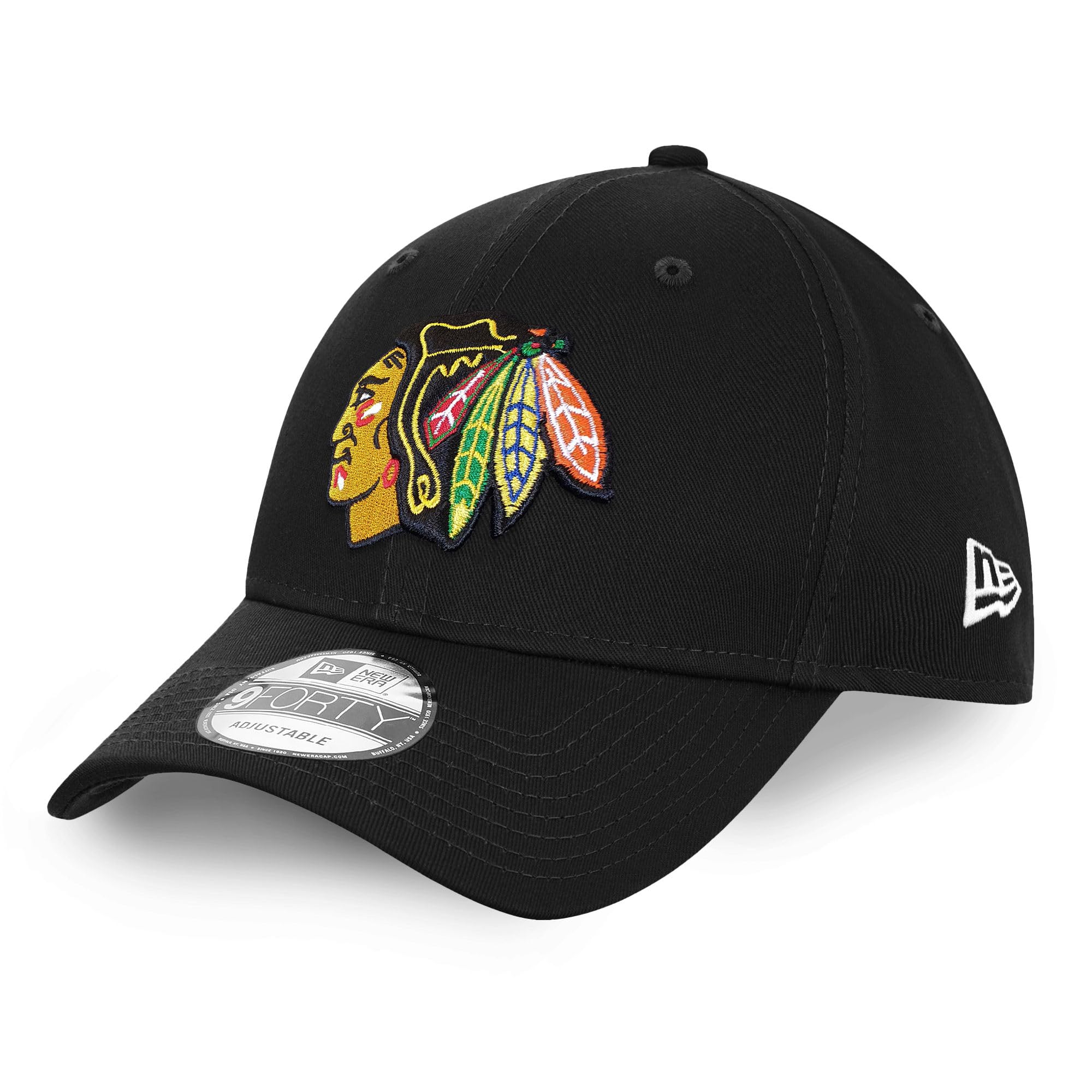 New Era Chicago Blackhawks NHL Injection Black 9Forty Adjustable Snapback Cap