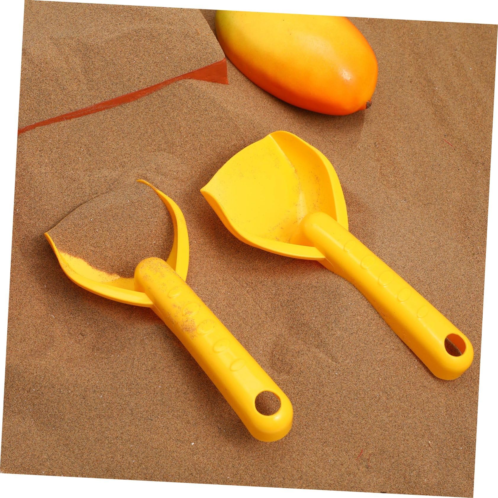 UKCOCO 24 Piezas Palas de Playa para Juguetes para Excavar Arena y Jardín Pala de Duradera para Exterior y Arenero Color Amarillo