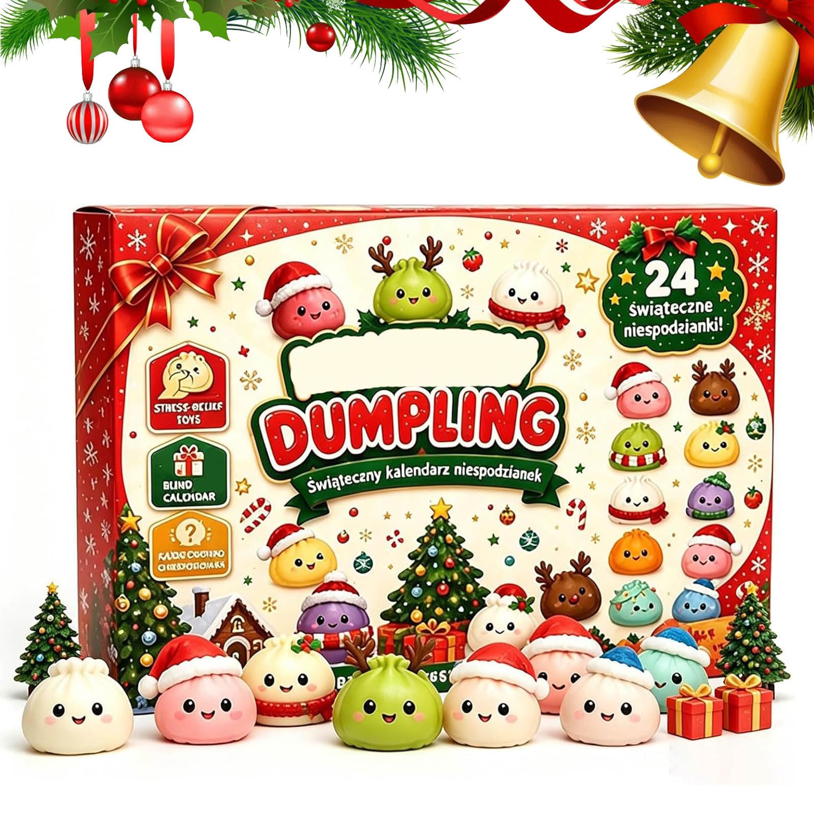 Christmas Dumpling Advent Calendar 2026,24 Day Mystery Countdown 𝚃𝚘𝚢，#B