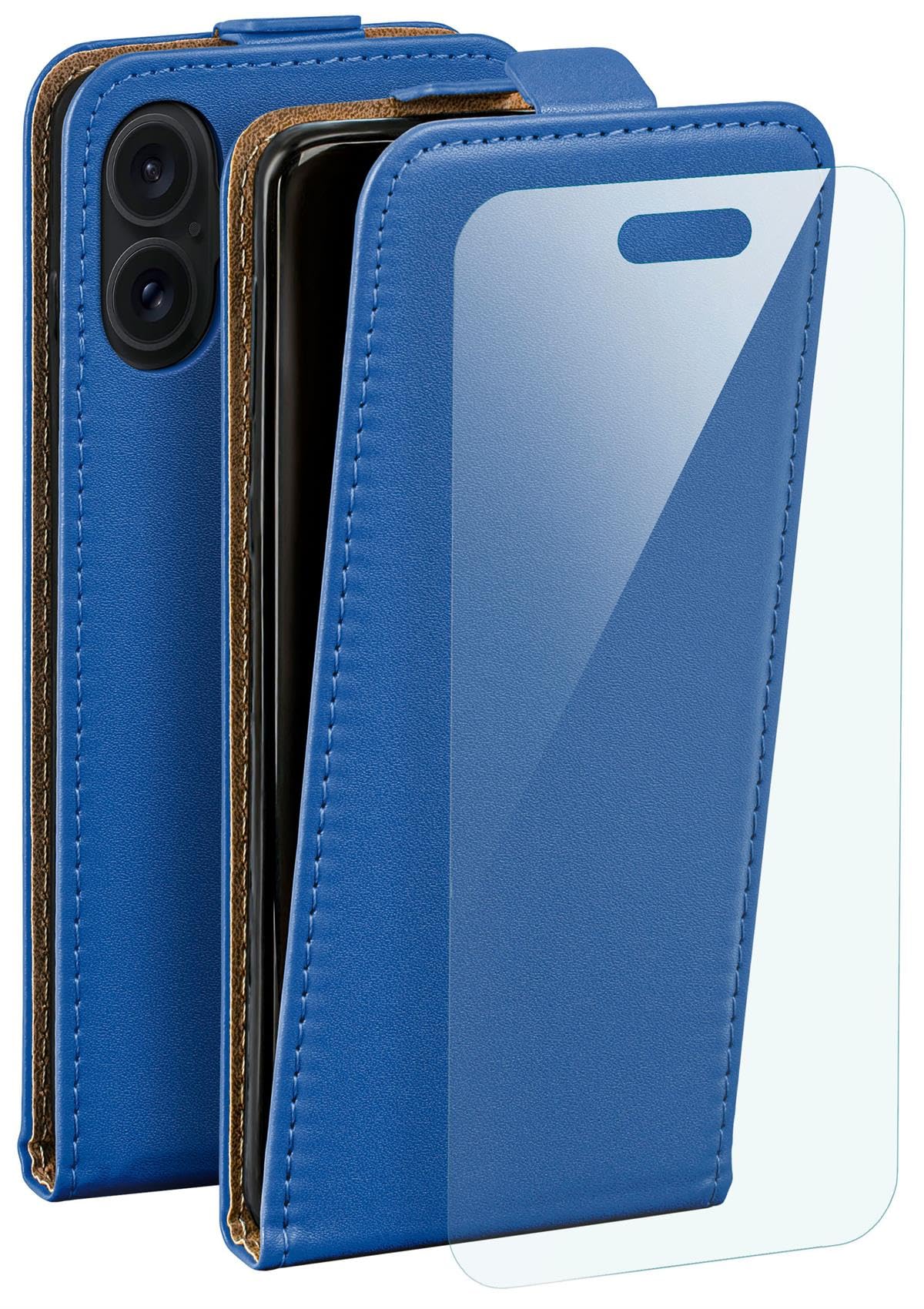 Coque rabat iPhone 16 Plus moex bleu simili cuir housse antichoc intégrale - 8