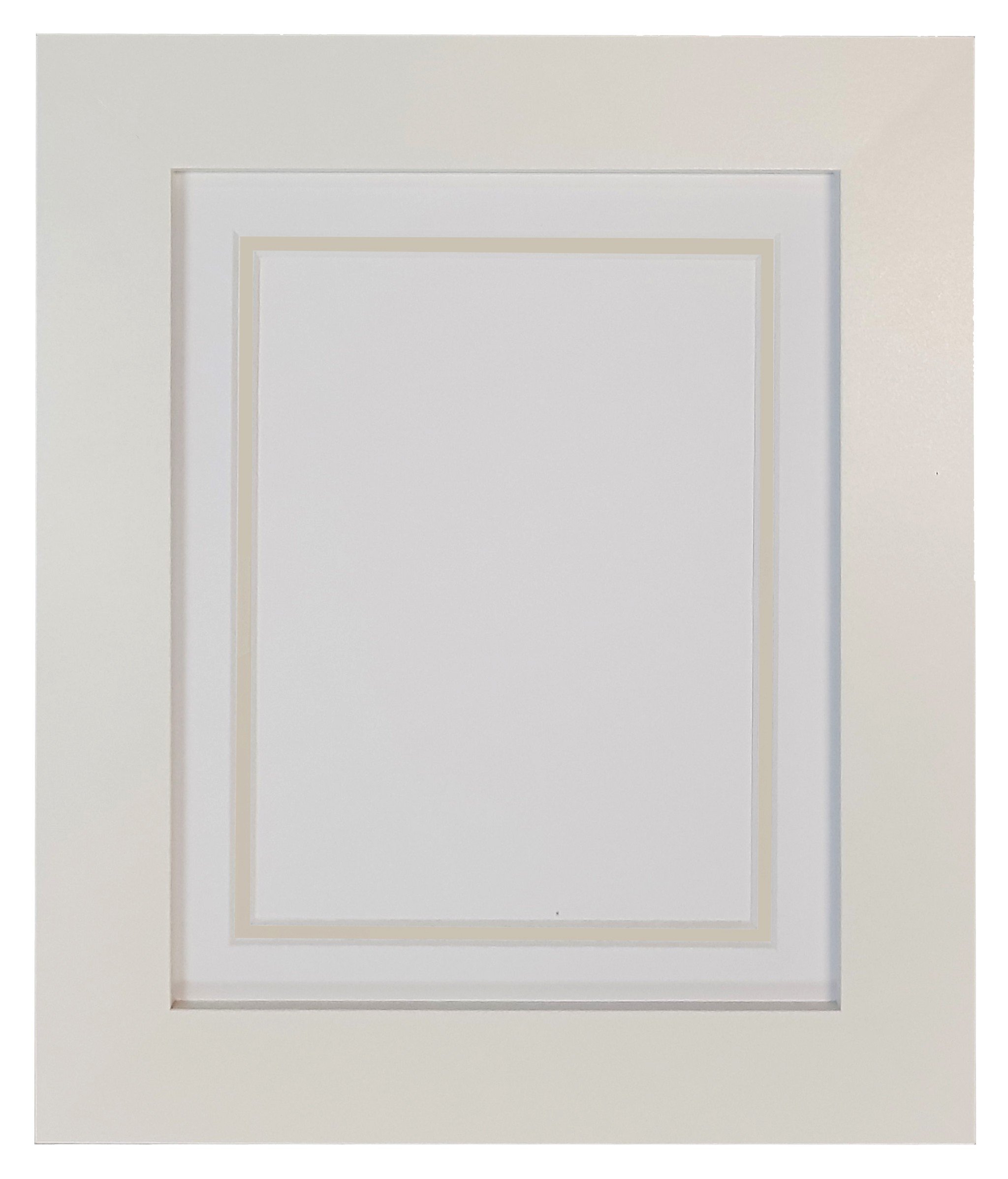 Metro White Photo Picture Poster Frame with White on Light Grey Double Mount 40 x 30 inch for Image Size A1 โ image 1