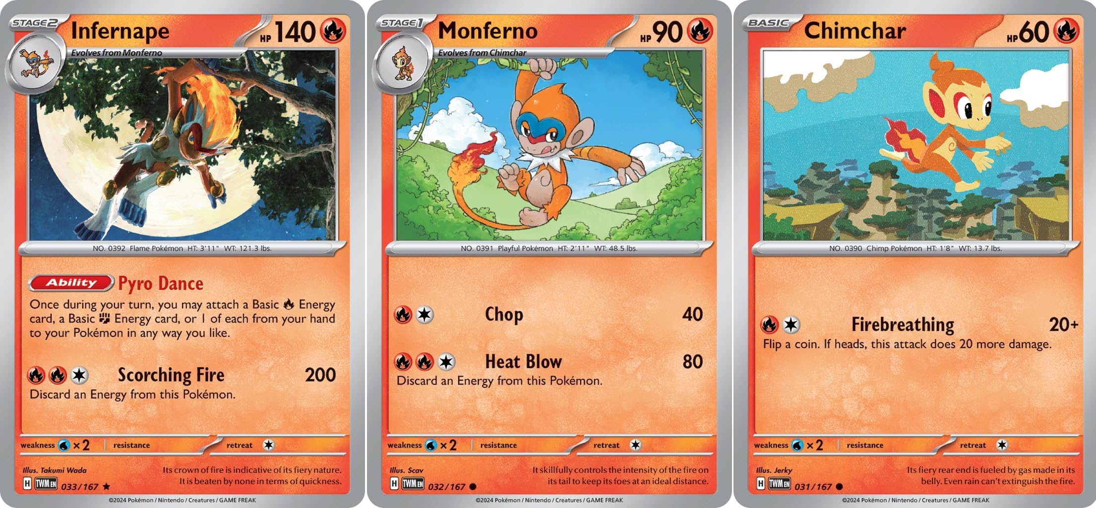 Infernape 033 167 Twilight Masquerade Pokemon Card Lot