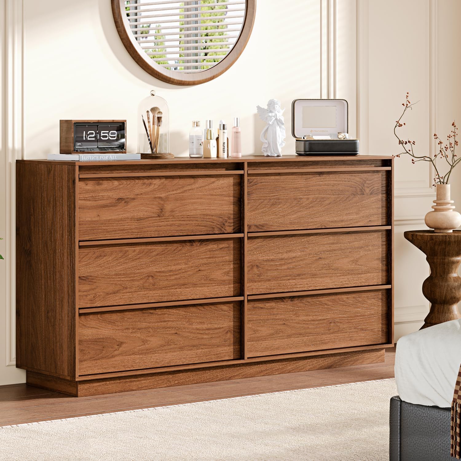 Photo 1 of Ieejdn 6-Drawer Dresser - Modern Chest Organizer - Brown