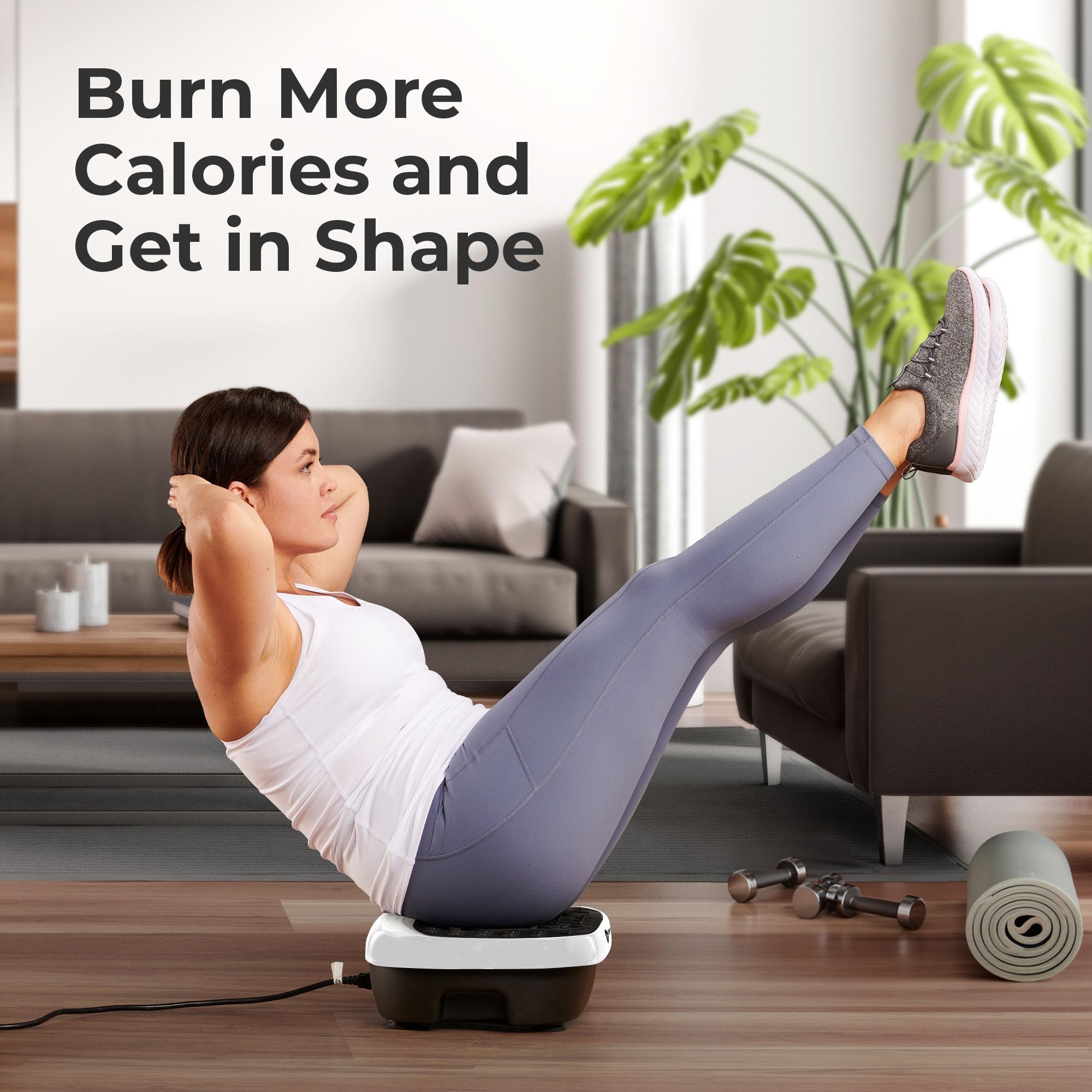 Lifepro Compact Vibration Plate Exercise Machine, Mini Full Body