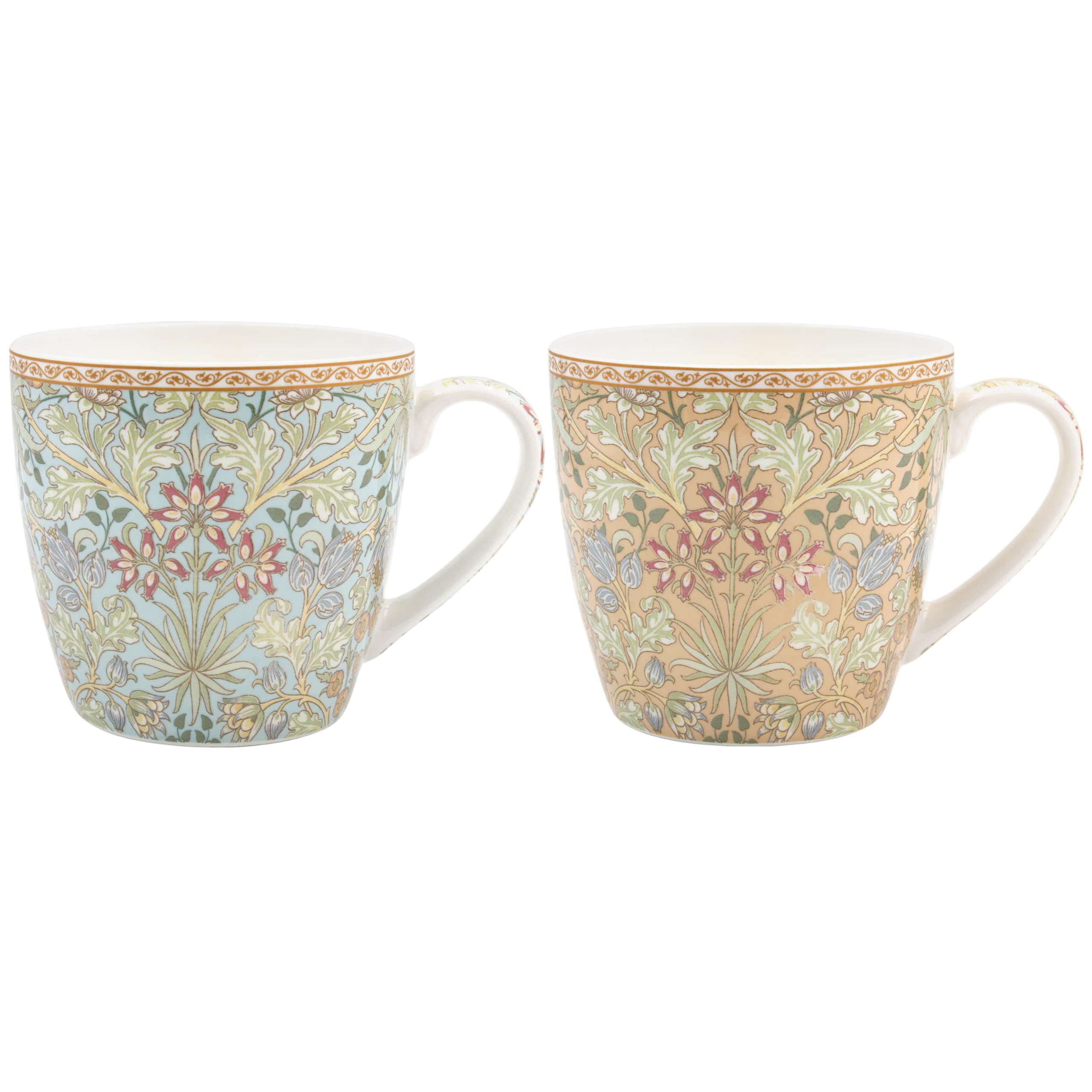 The Leonardo Collection Women's Hyacinth Breakfast Mugs Set 2 Wm. Morris Hyacinth Breakfast Mugs Set Of 2X480ml