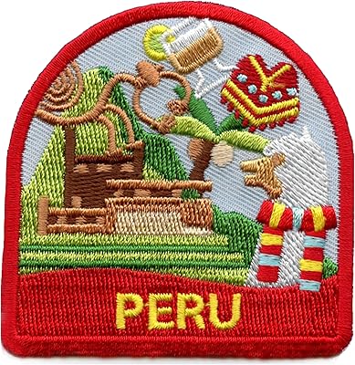 Peru World Showcase Travel Patch Souvenir Oriental Vacation Embroidered Iron On