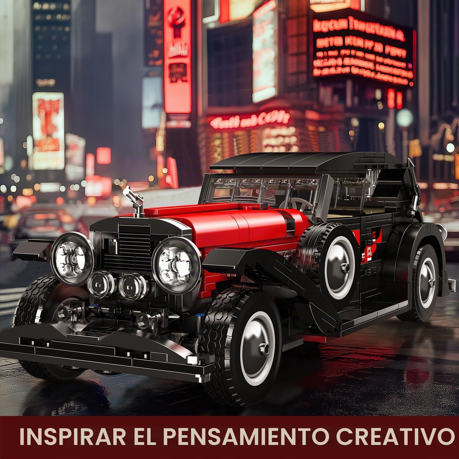 Mould King Tecnología Coche Clásico Modelo Bloques de Construcción DSBG Retro Lujo Kit de Montaje Bloques de Fijación Deportivo Regalo para Adultos y Adolescentes (1308 piezas)