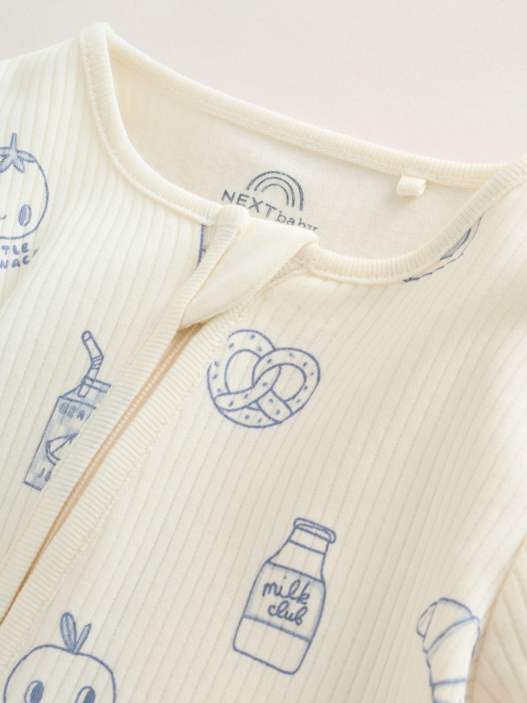NEXT Bambini Confezione da 3 Tutine Bebè con Zip bidirezionale