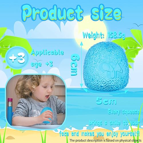 Miniatura 15 de Cubo de burbujas para el estrés, bolas de estrés de aumento lento, cubo de hielo elástico para aliviar la ansiedad y el estrés, cubo de hielo