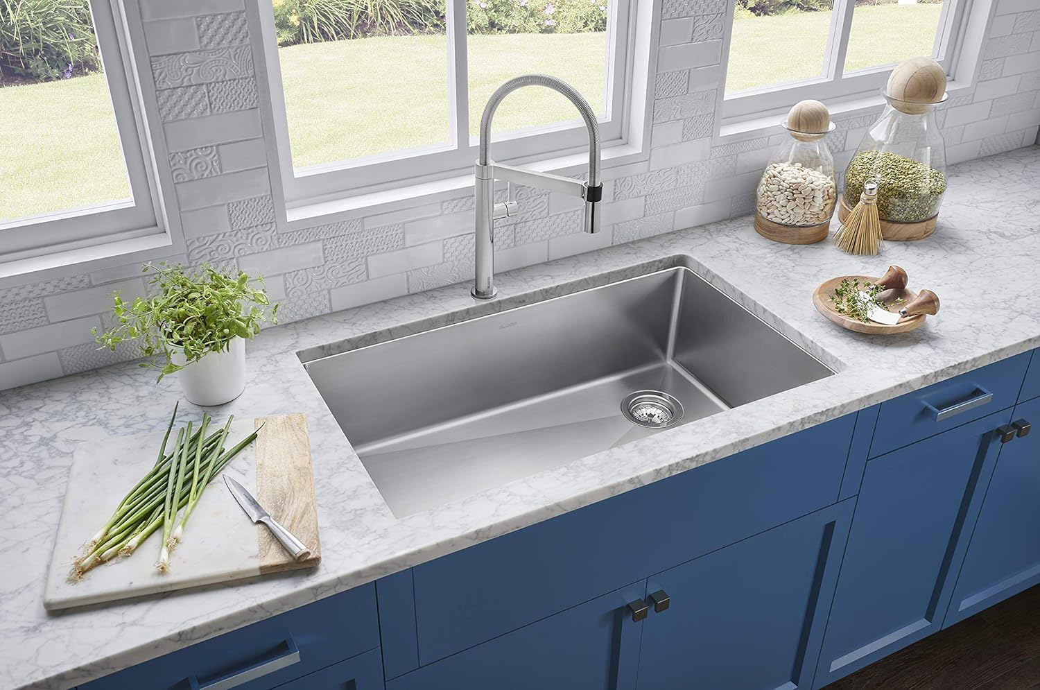 Up To 40% OFF BLANCO 524221 Quatrus Stainless steel 1-Hole Drop-in or undermount Single Bowl Kitchen Sink, 33 L x 22 W x 9 D, Satin Up To 60% OFF BLANCO 524221 Quatrus Stainless steel 1-Hole Drop-in or undermount Single Bowl Kitchen Sink, 33 L x 22 W x 9 D, Satin