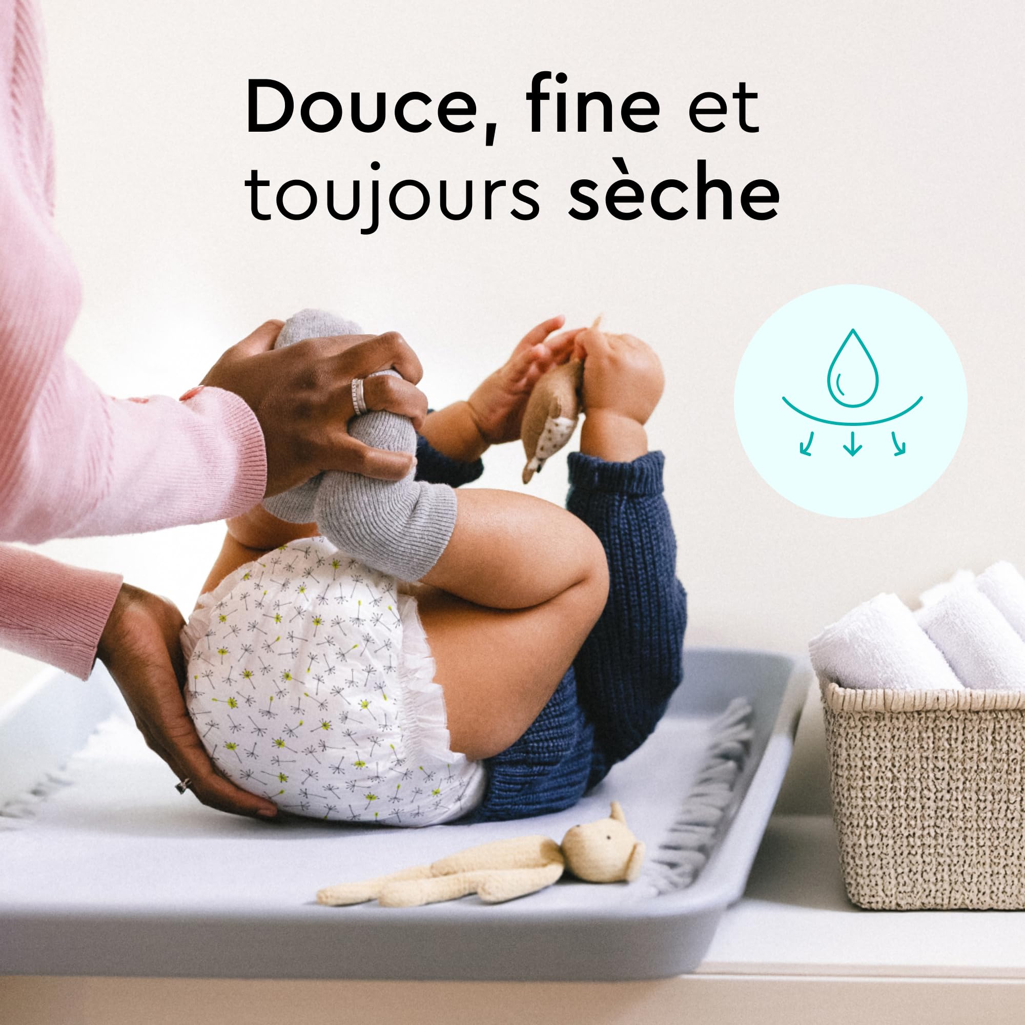 LILLYDOO Przyjazne dla skóry pieluchy dla niemowląt – rozmiar 1 (2-5 kg), 24 sztuki, bezpieczna ochrona przed wyciekiem, miękkie, bez perfum, bez balsamów i barwników, do skóry wrażliwej, testowane