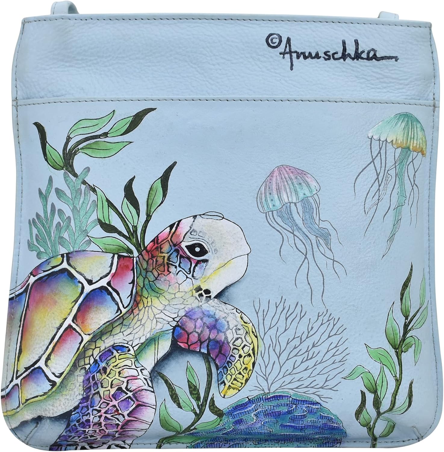 Anuschka Women's Slim Crossbody With Front Zip - 452