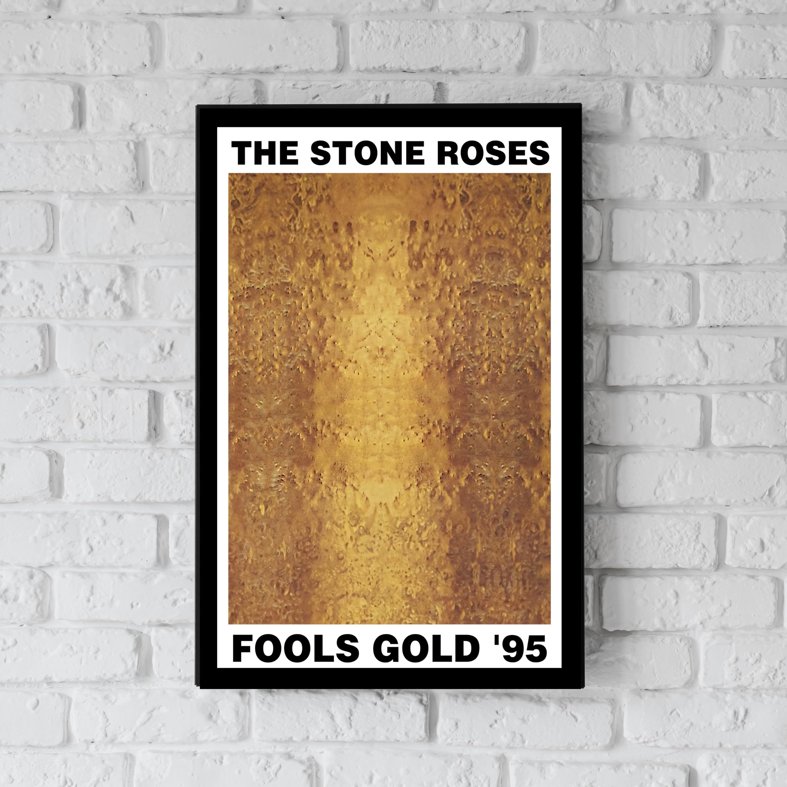Stone Roses Gold The - A4 Wall Art Print, Record Cover 'Fools '95' - (29.7 X 21 Cms Print Only)