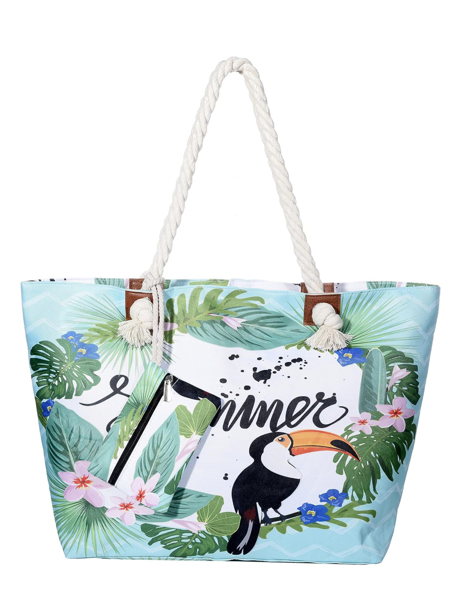 MASADA Badetasche XXL Familie Strandtasche Damen Beach bag groß mit Reißverschluss - Summer