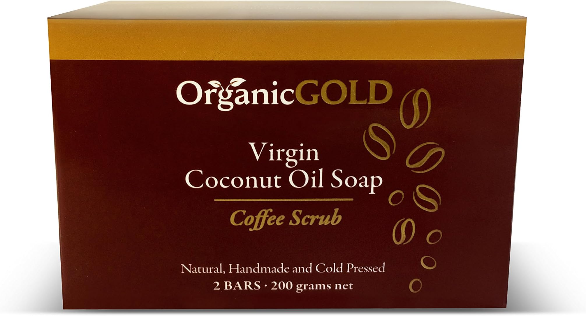 Natural and Organic Virgin Coconut Oil Soap and Body Scrub with Real Coffee Grains Is the Best Exfoliant for Fresh Clean Every Bath – for Healthy and Glowing Skin! (Pack of 2)