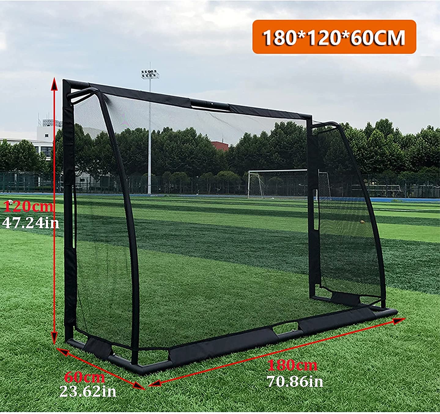 Porta da Calcio per Bambini Porta da calcio per allenamento nel cortile da giardino Porte da calcio Porta da calcio portatile all'aperto Staffa per tubo in acciaio con set di rete pop-up, HSWYJJPFB 09