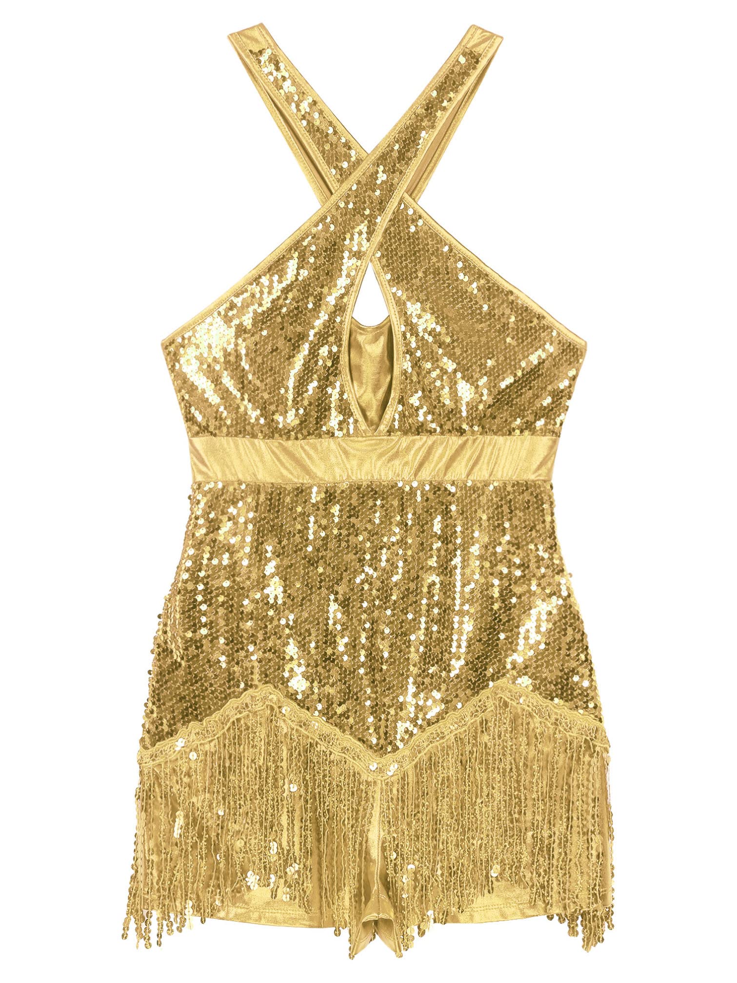 iiniim Maillot de Ballet Mujer Body Lentejuelas de Fiesta de Mujer Ropa para Danza Leotardo de Gimnasia sin Mangas Bodysuit Mono Elástico Trajes de Baile Lujo Elegante Chica