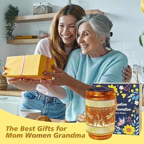 Miniatura 5 de Faroles solares de libélula para exteriores, impermeables, con gancho de pastor, regalos de cumpleaños para mujeres, mamá, abuela, luces colgantes