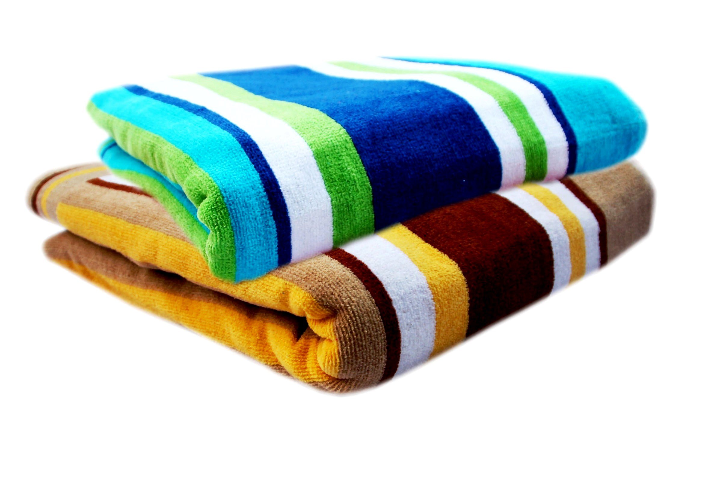 Space Fly Light Weight, Striped Fine Soft & Cotton Bath Towels (Size: 54X26 Inch_ Brown & Blue , 2 Pieces ) (B07459F1WY) Amazon Price History, Amazon Price Tracker
