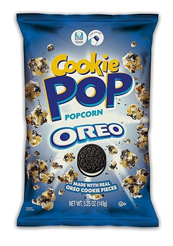 COOKIE POP Oreo Cookie Coated Popcorn, (5.25oz bags, 6-Pack) - Oreo - 5.25 Ounce (Pack of 6)