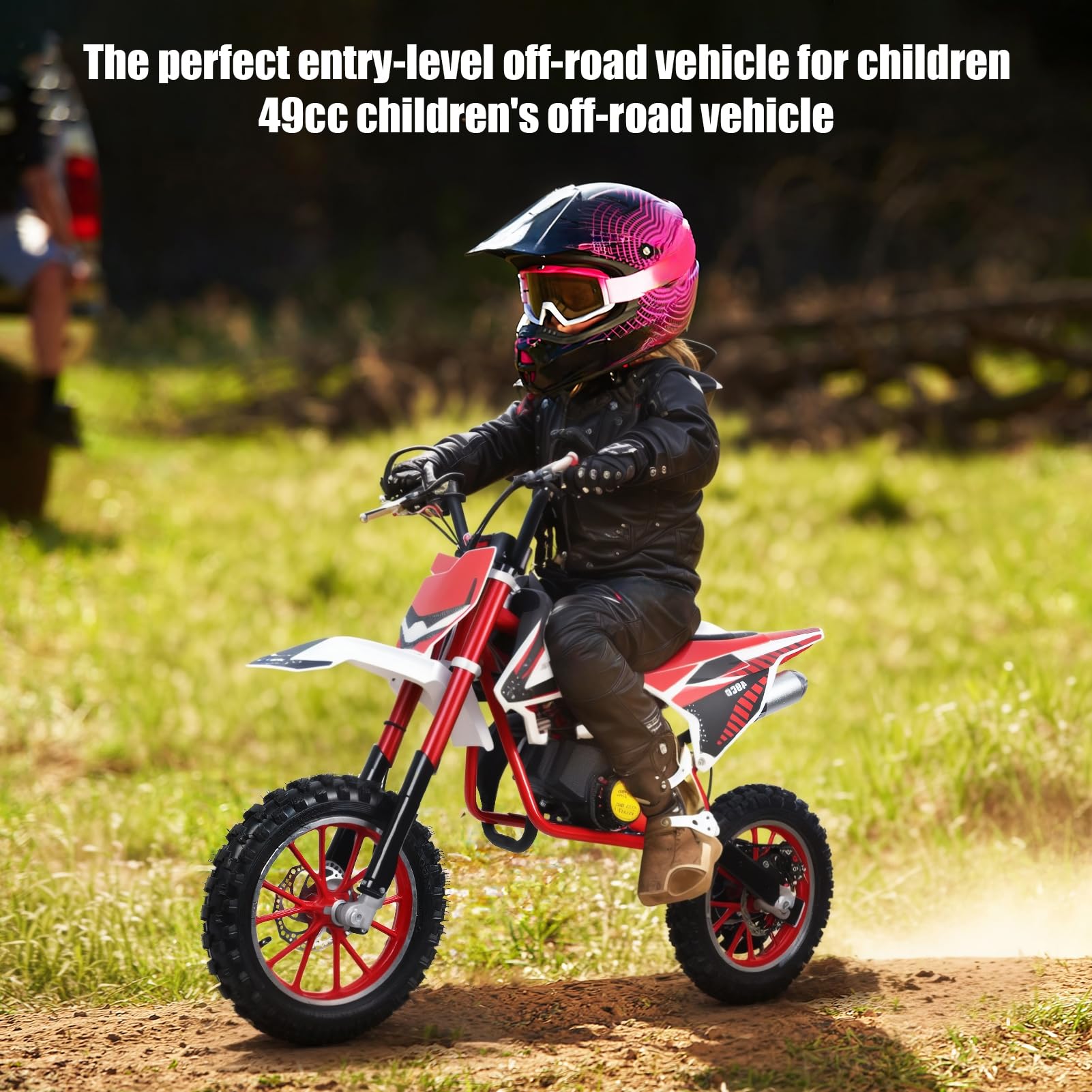 gihusrzx 49cc 2-Stroke Kids Dirt Bike, Mini Bike Mini Motorcycle