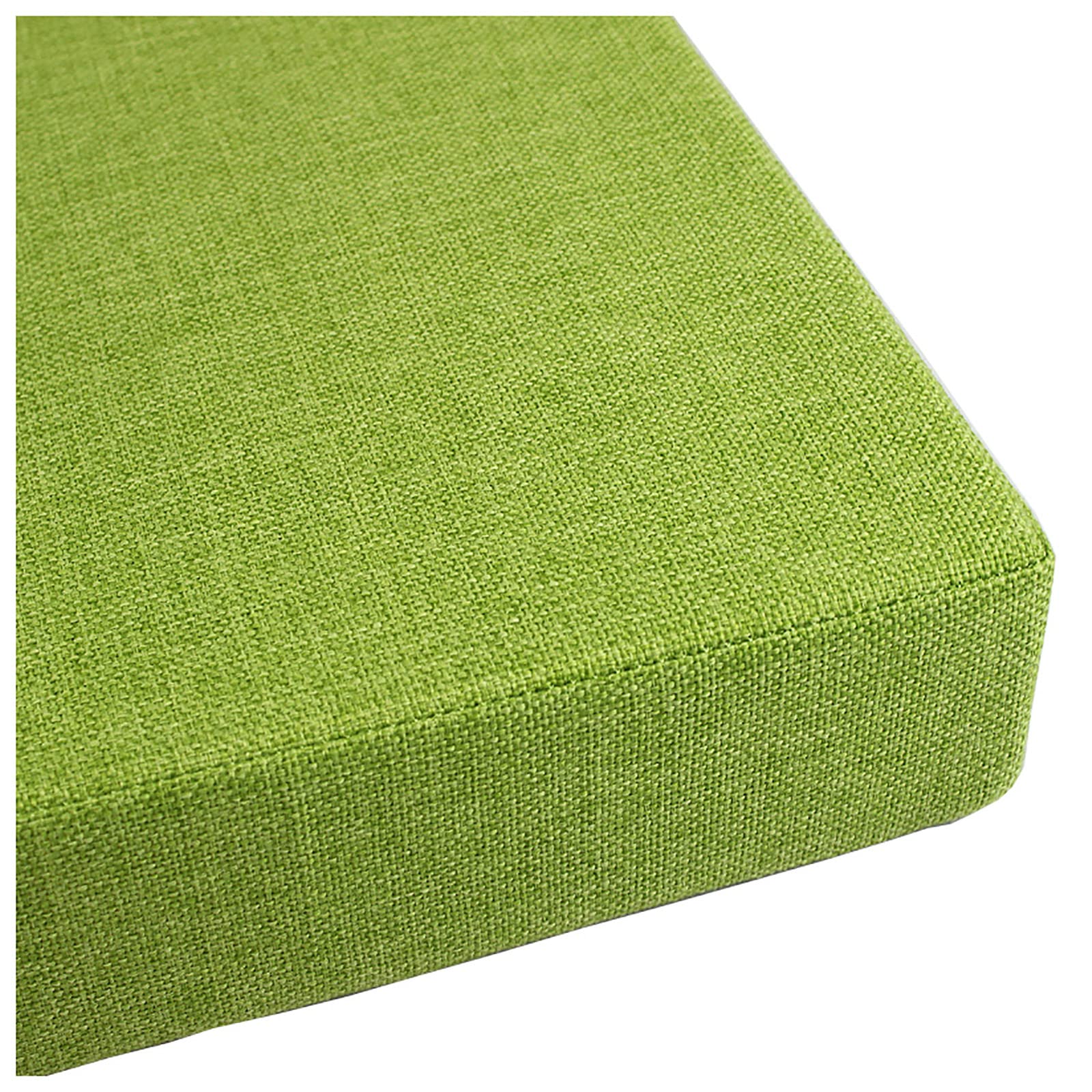 Cuscino per panca lunga, per panca a 2 o 3 posti, per interni ed esterni, spessore 10 cm, 20 colori e 20 misure, verde 60 x 30 x 10 cm