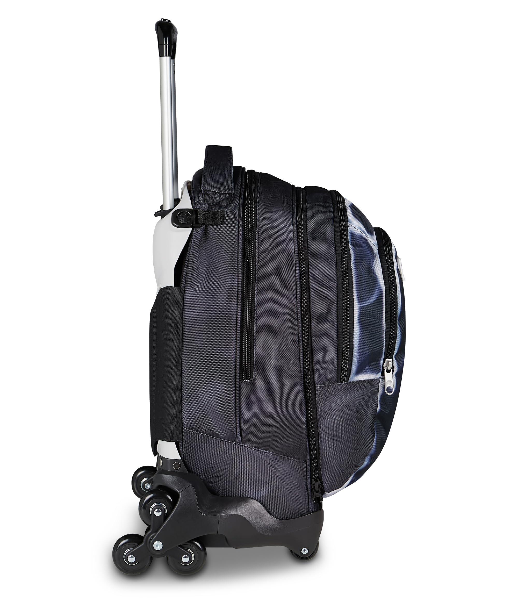 Seven Trolley Scuola Jack 8 Ruote Detach SHADOWS OF COLOR, Nero, 34 L, Scomponibile, Cross-over System, Zainetto staccabile, Tasca laterale porta borraccia, Scuola elementare e media, Bambini, Ragazzi