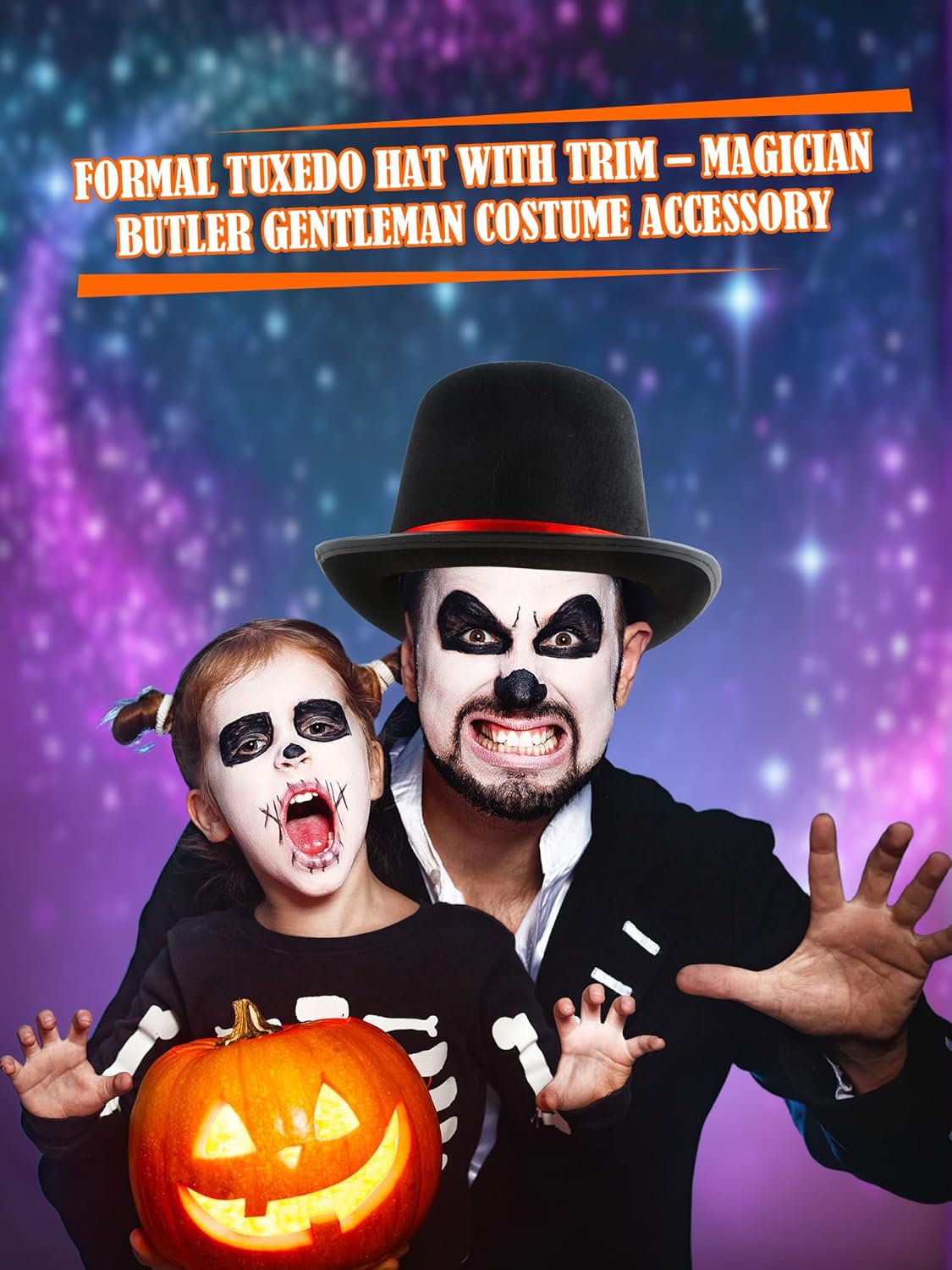 3 Pcs Adult Black Top Hat Felt Magician Hat High Top Hat with Red Band Dress Up Tuxedo Hat for Halloween Cosplay - Image 4