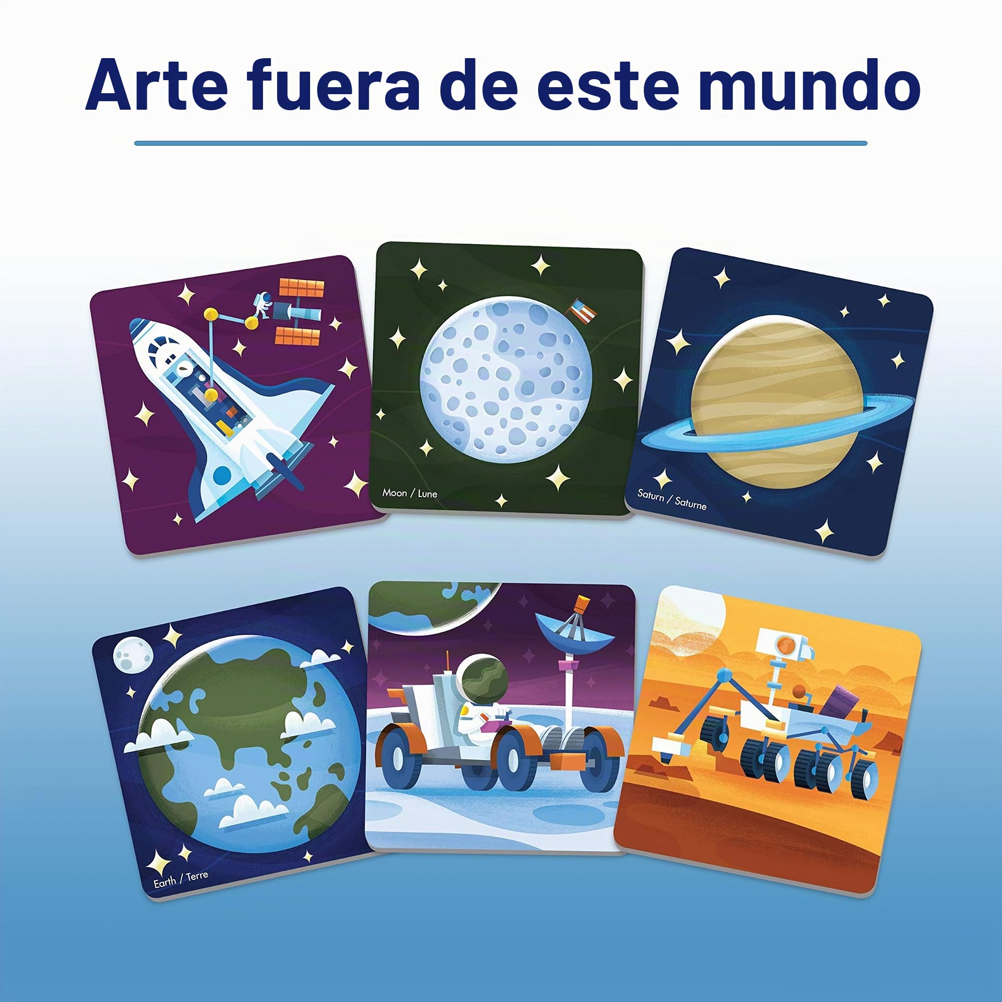 Ravensburger Grand Memory – Juego de pares y memoria – 48 cartas – Adultos y niños a partir de 3 años – 20424 – Juego Educativo – Grand Memory – Tema: Espacio