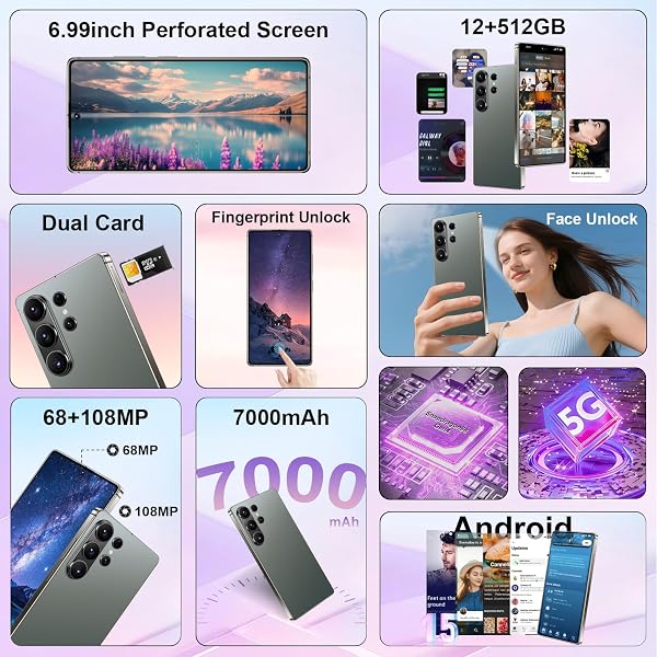 I26 Ultra Business 5G Smartphone, Dual SIM, 12GB+512GB, Snapdragon 8 Gen 4, 6.99" Screen, 7000mAh, Android 15, Stylus Pen & Face Unlock (Green) - 2